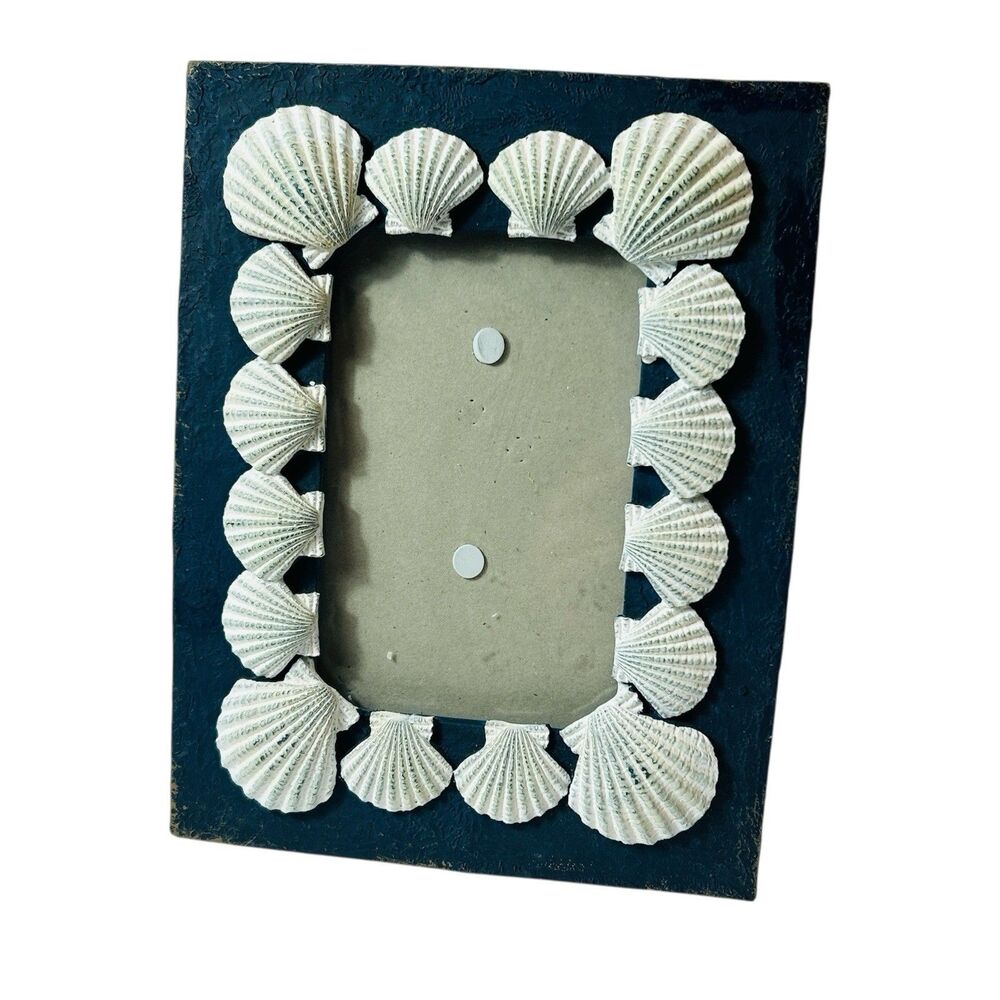 Sheffield Home Blue Shell Resin Frame Coastal Beach